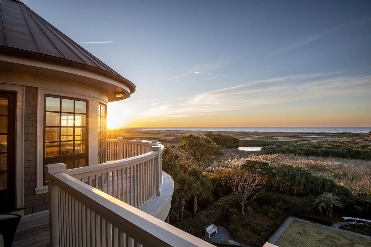 Modern kitchen with a view